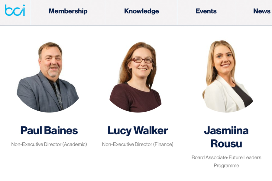 headshots on a company website